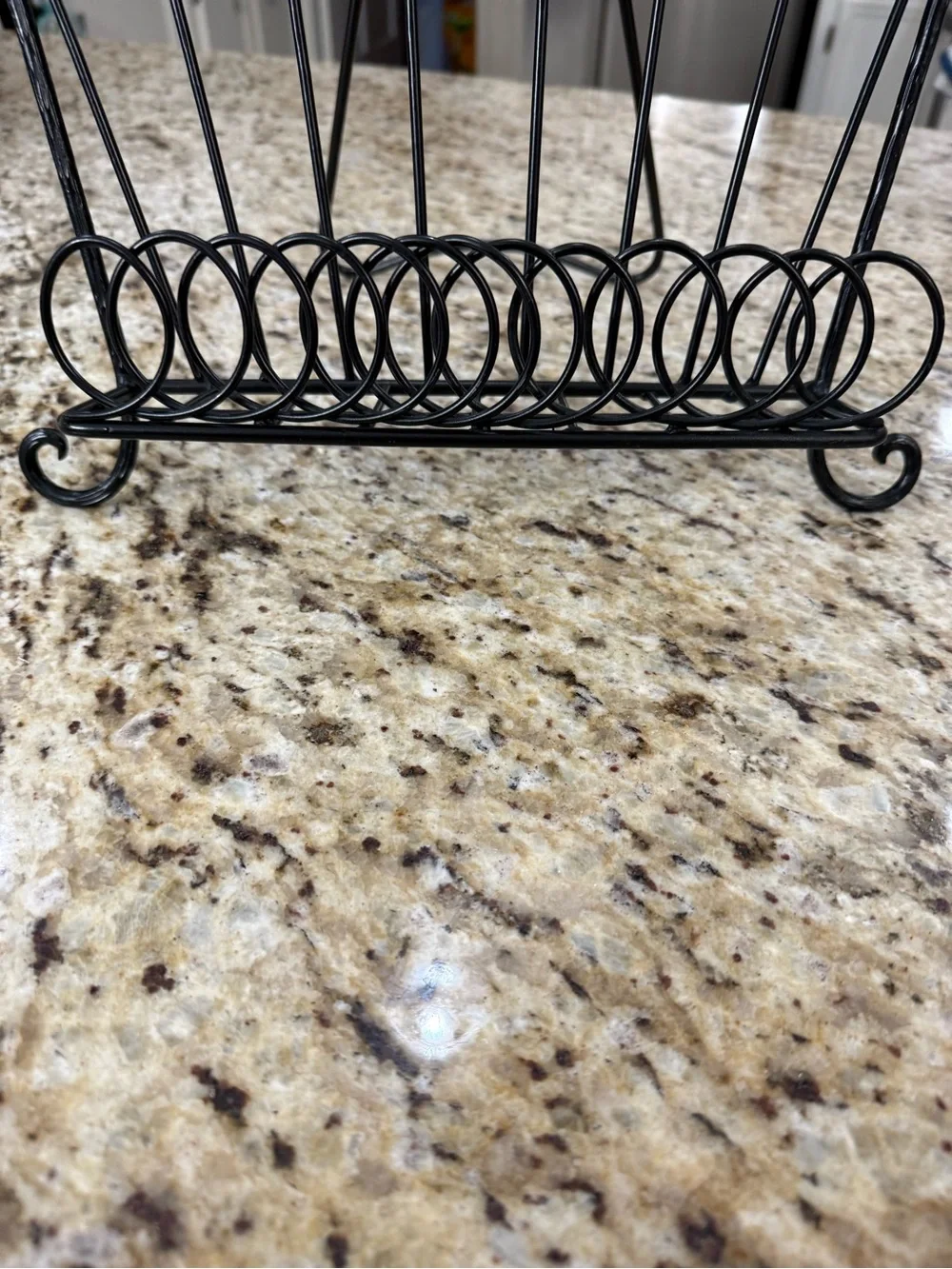 Black Wrought Iron Metal Bird Cookbook Holder Cookbook Stand